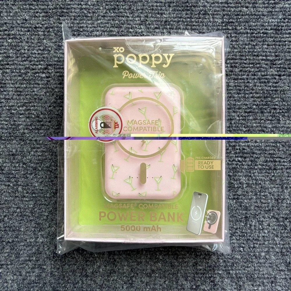 XO POPPY Magsafe Compatible POWER BANK 5000 mAH Martini Pink  NIB